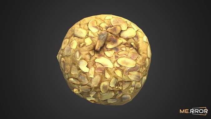 Game Ready Almond Bread Low-poly 3D model 5