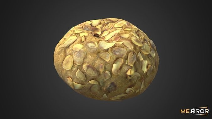 Game Ready Almond Bread Low-poly 3D model 4