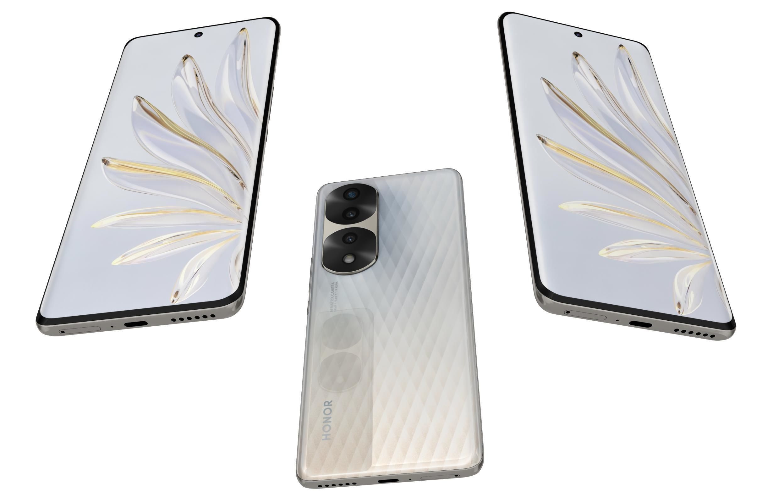 Honor 70 Pro White 3D model_2