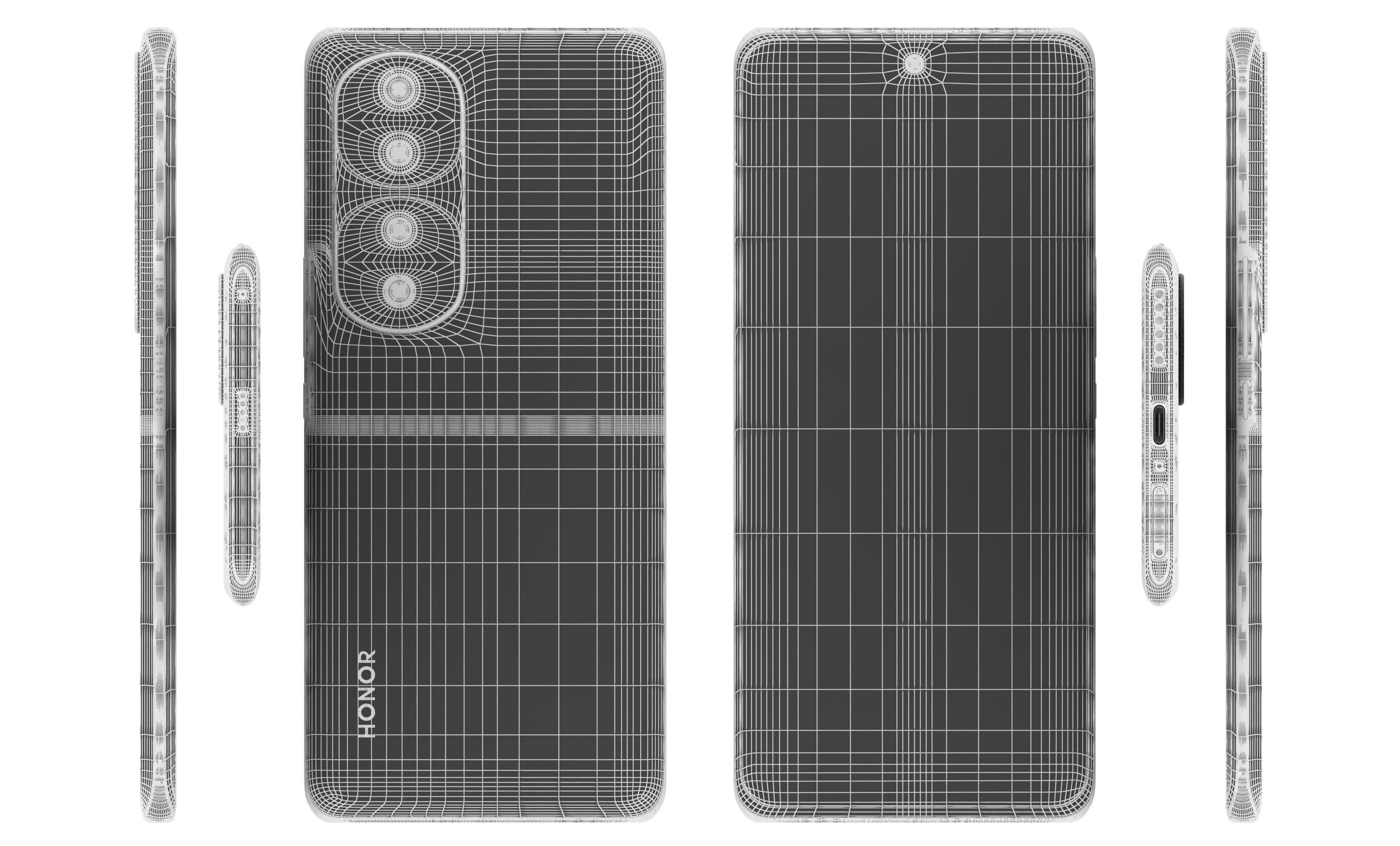 Honor 70 Pro White 3D model_17