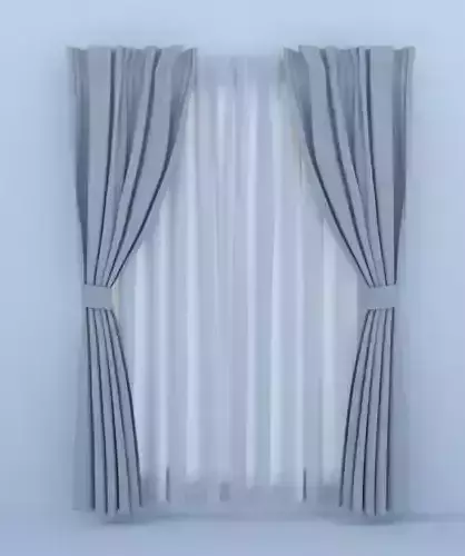 curtain tied with lace