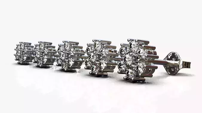 Diamond stud earrings