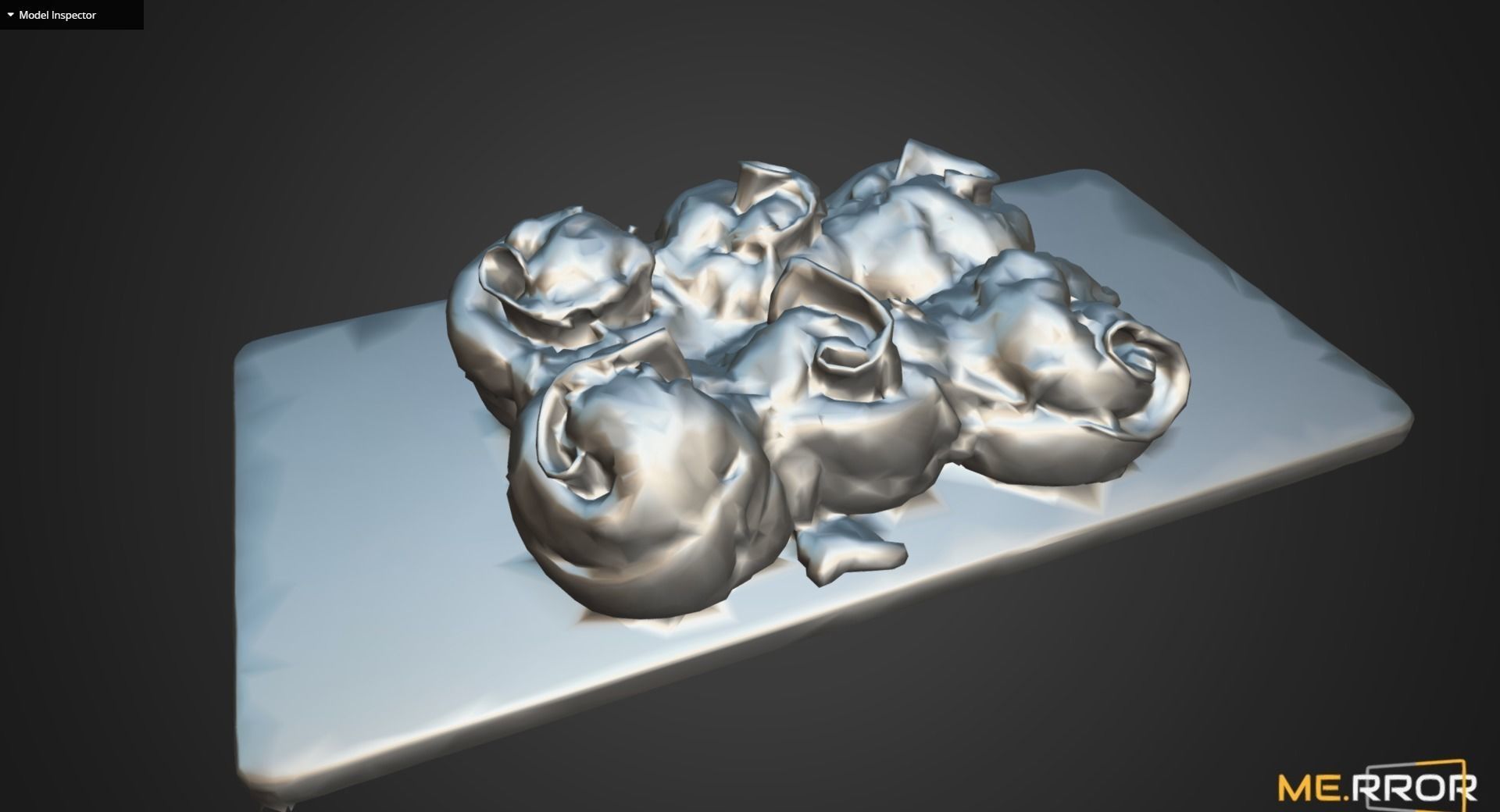 Ham Roll Bread Low-poly 3D model_12