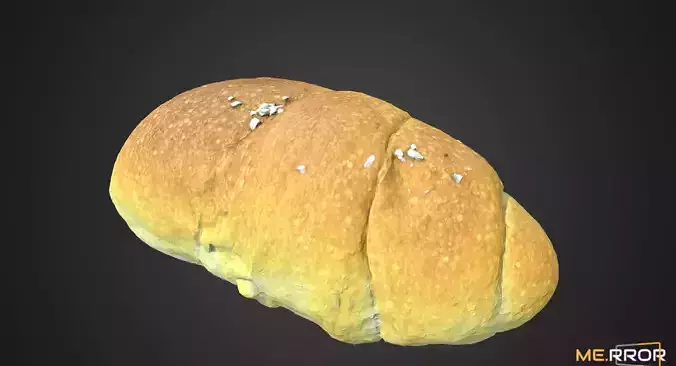 Salted Butter Roll Bread Low-poly 3D model