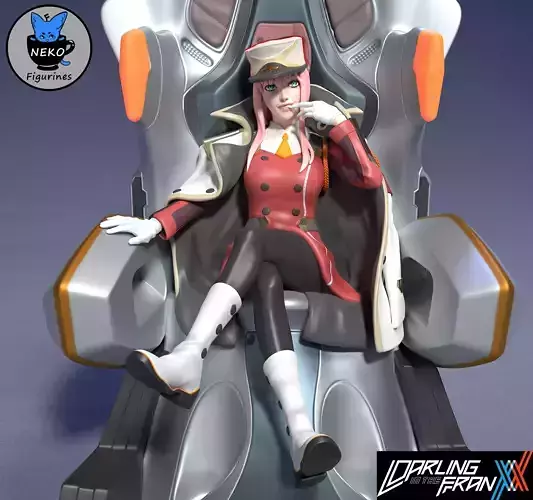 ZeroTwo - STL DarlingInTheFranxx  Anime Figurine For 3D Printing 3D print model