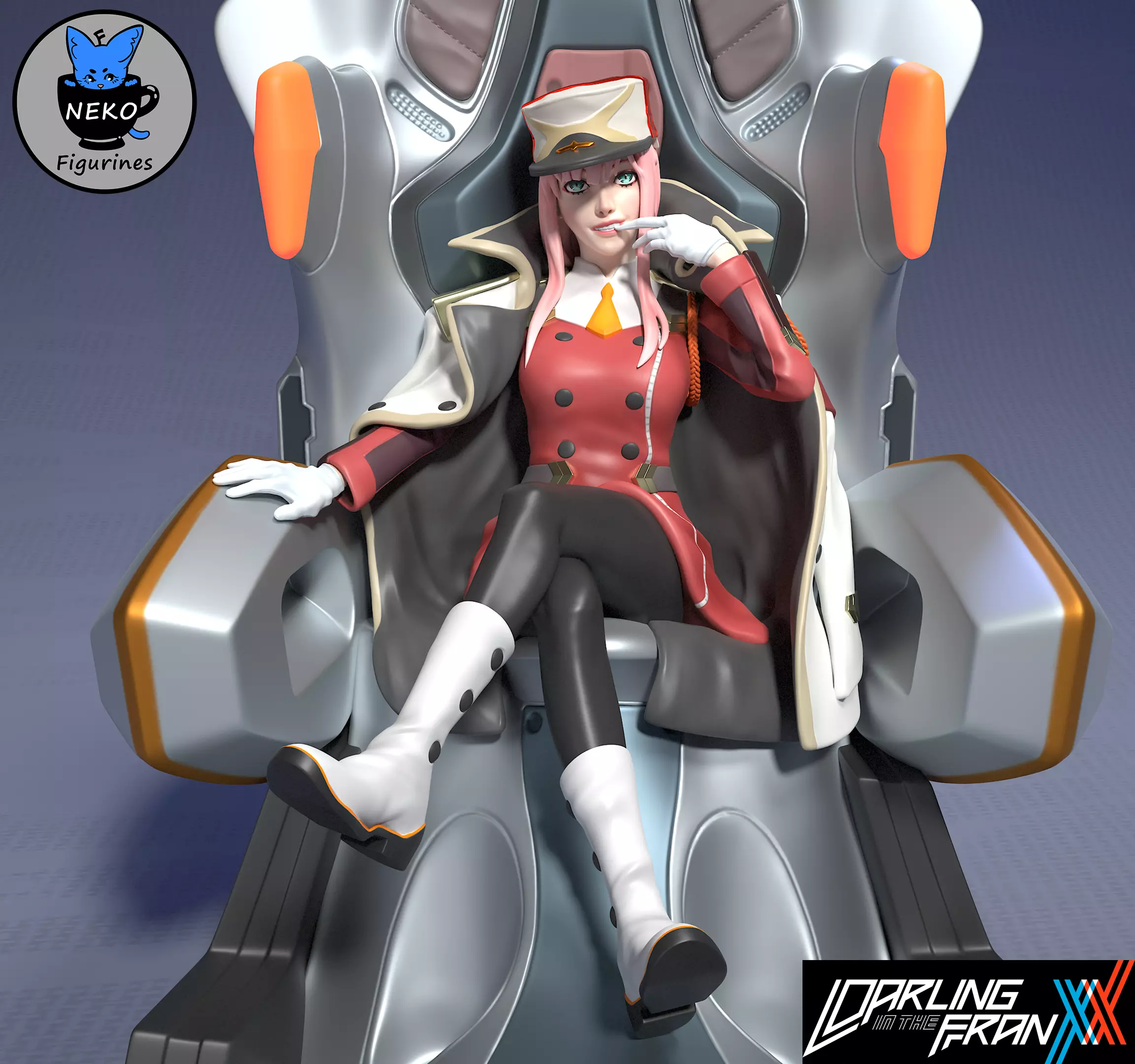 ZeroTwo - STL DarlingInTheFranxx  Anime Figurine For 3D Printing 3D print model_0