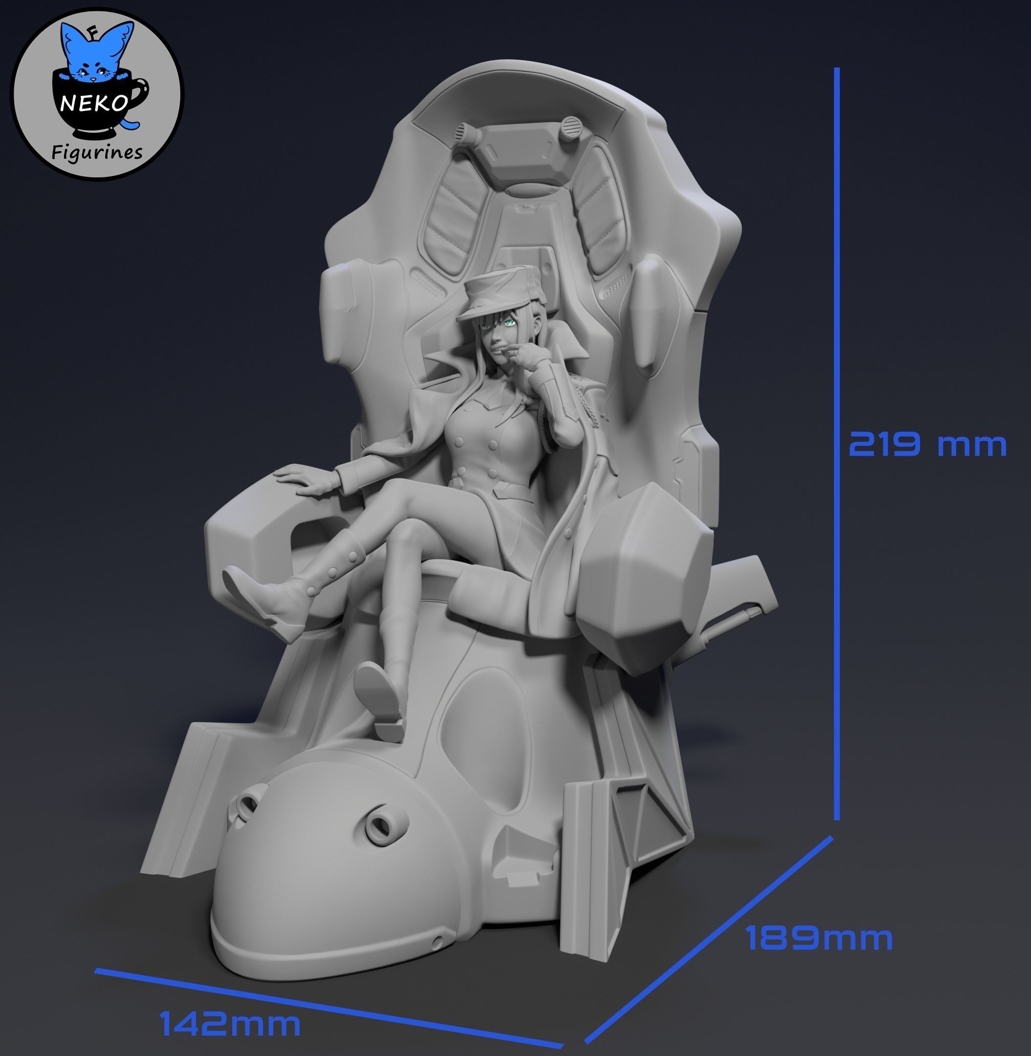 ZeroTwo - STL DarlingInTheFranxx  Anime Figurine For 3D Printing 3D print model_6