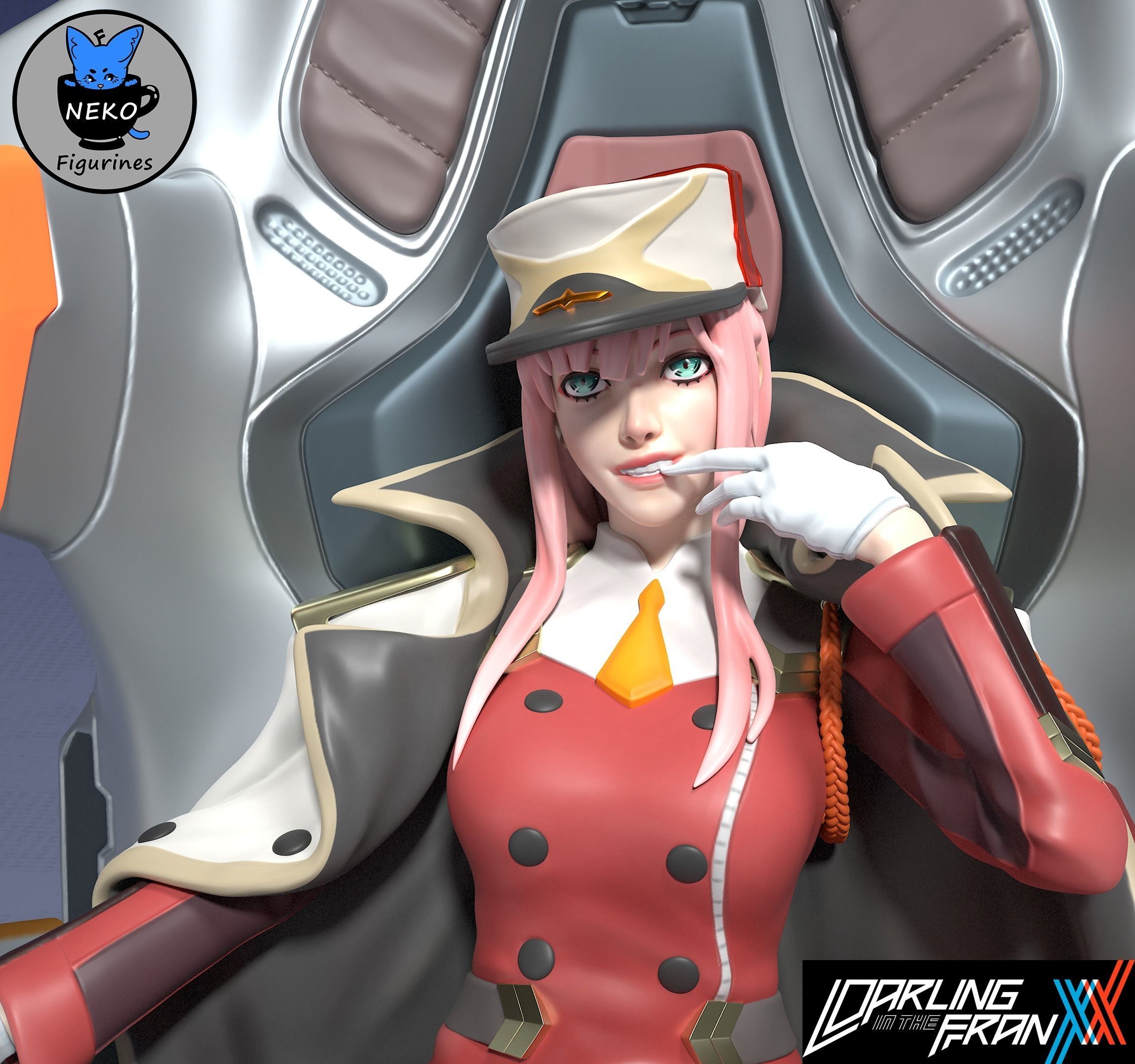 ZeroTwo - STL DarlingInTheFranxx  Anime Figurine For 3D Printing 3D print model_2