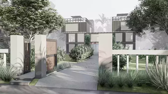 Container Box House Free 3D model