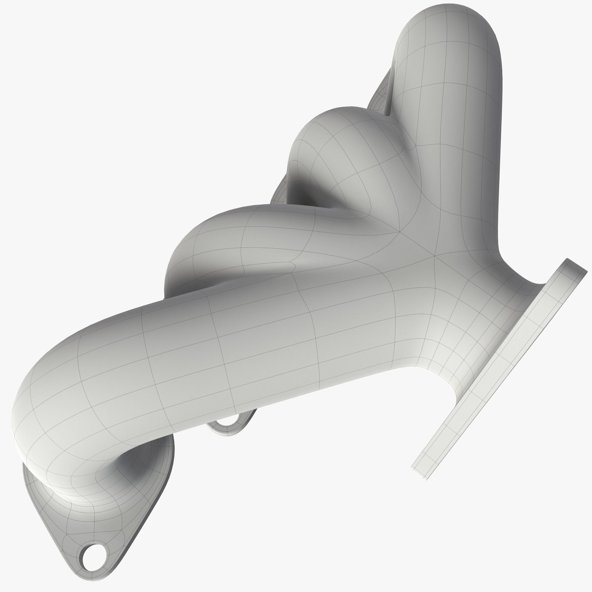 Exhaust header 3D model_11