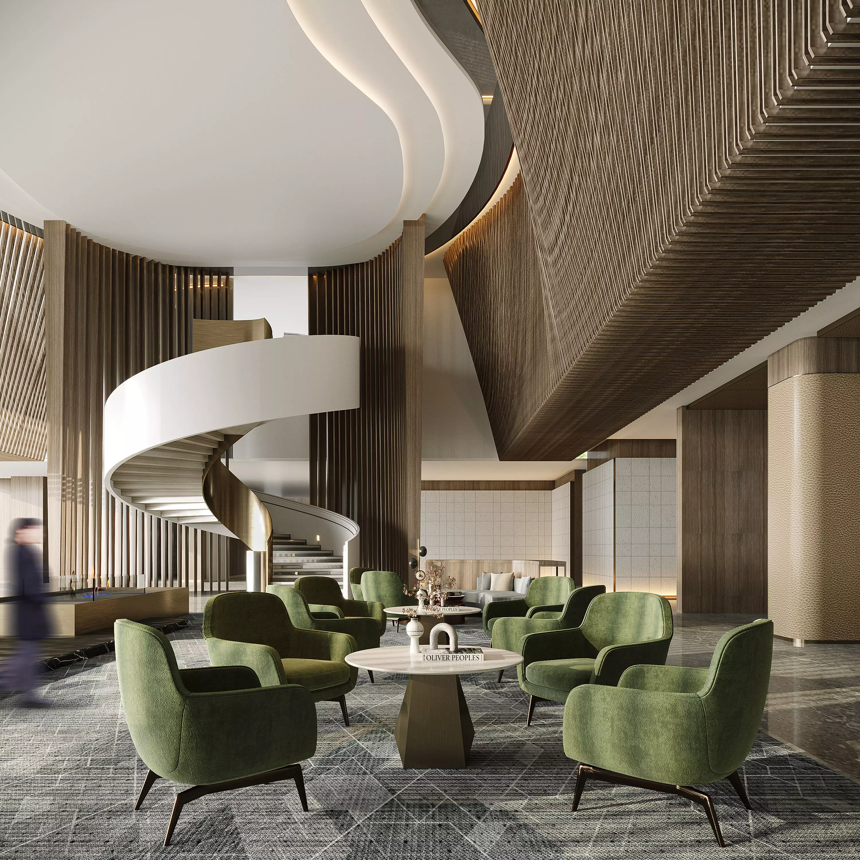 Lobby 3D model for Corona render  3D model_0