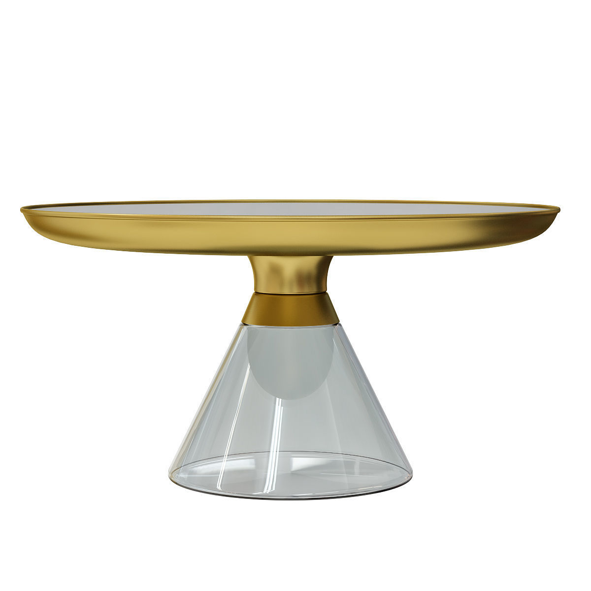 Glass tea table 3D model_2