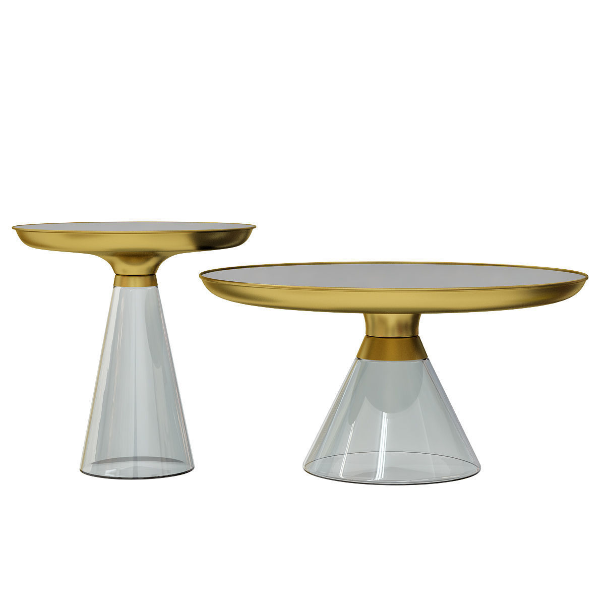 Glass tea table 3D model_1