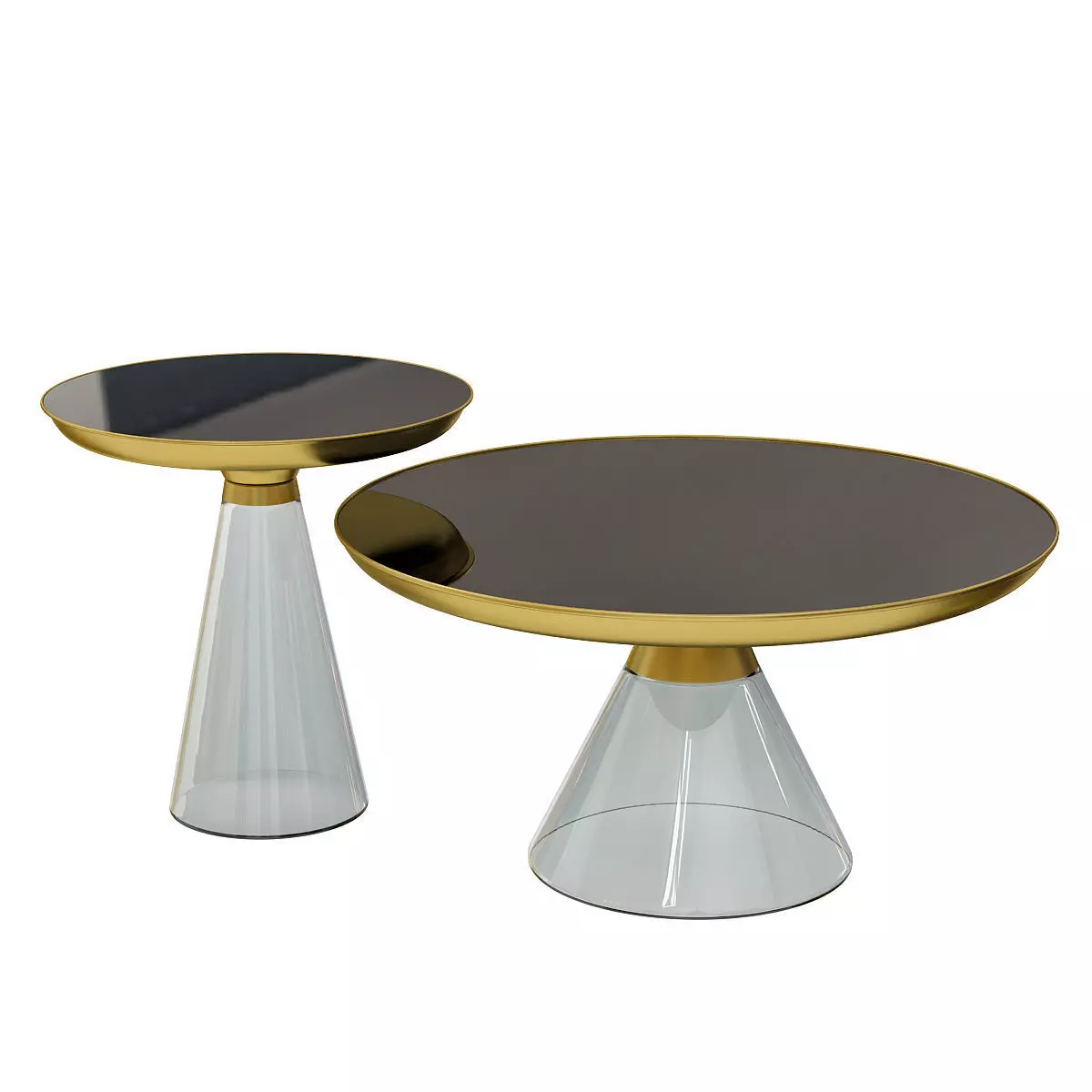 Glass tea table 3D model_0