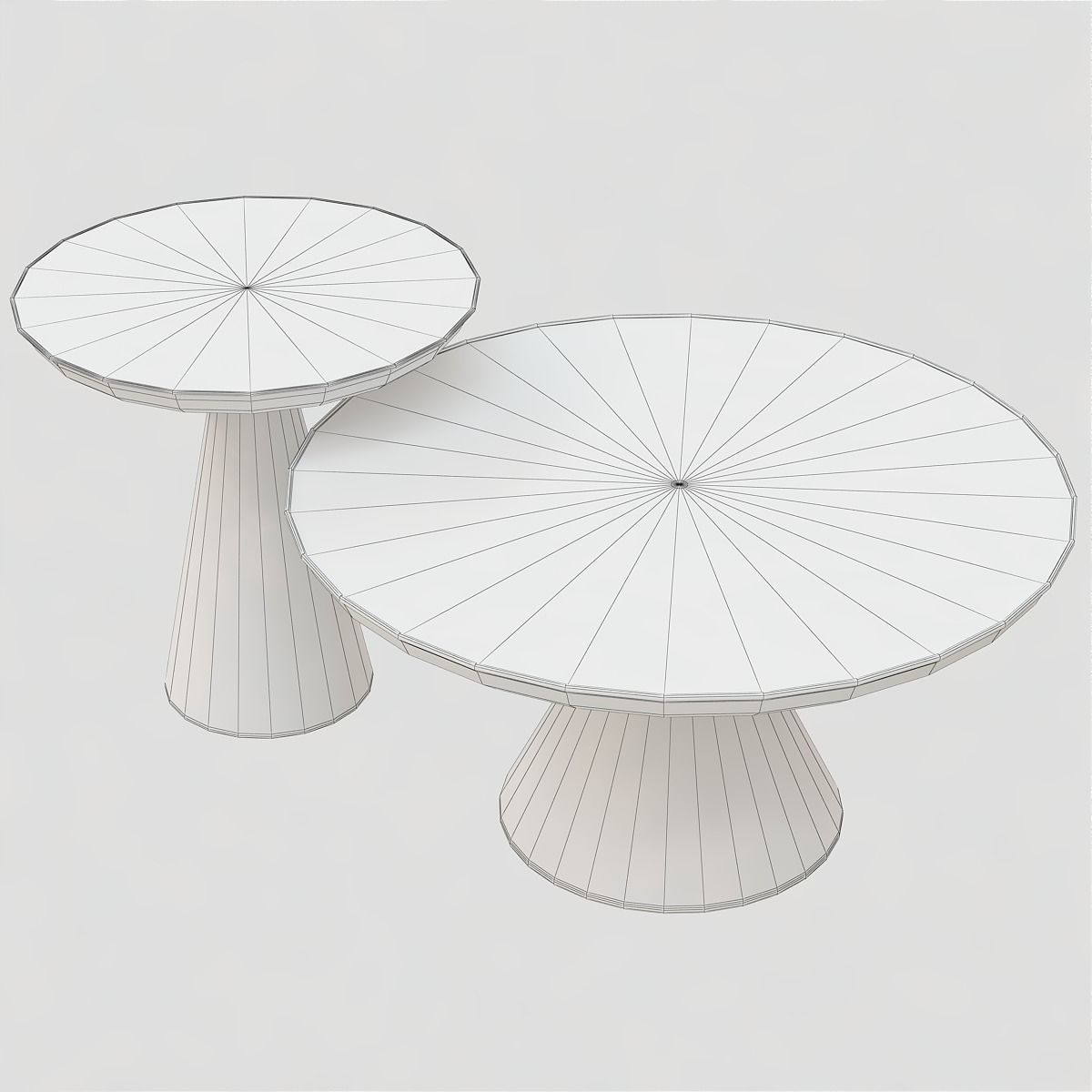 Glass tea table 3D model_3