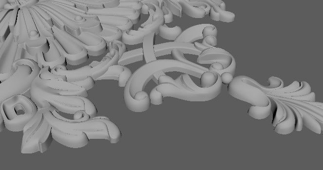 Central decor ornament for furniture 3D model_6