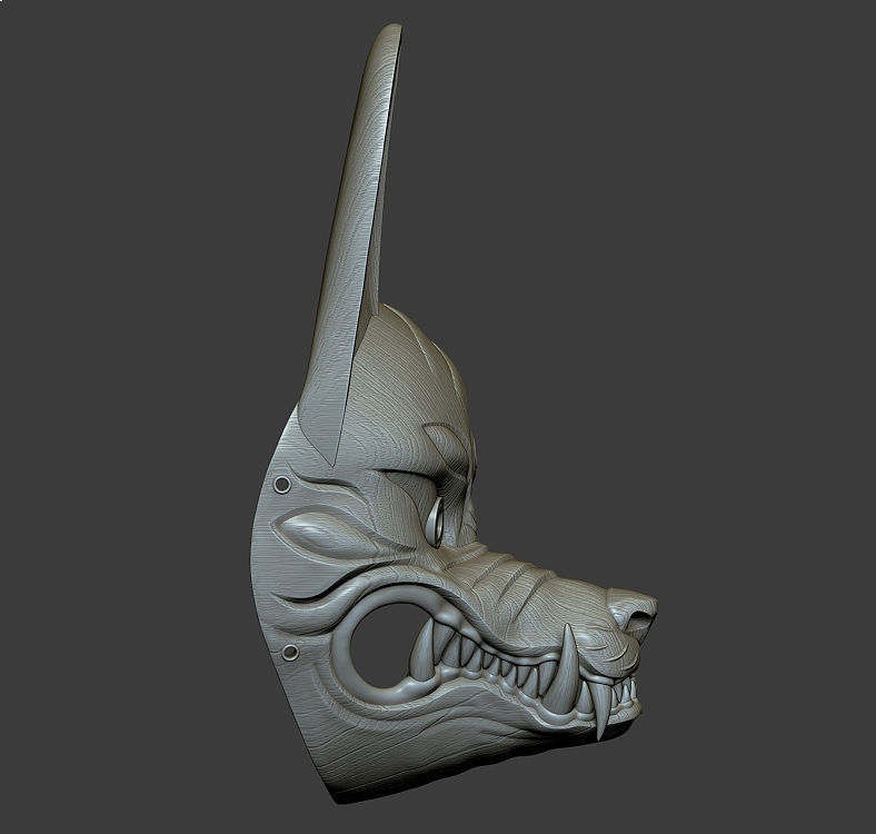Kitsune Mask from Ghost of Tsushima 3D print model_9