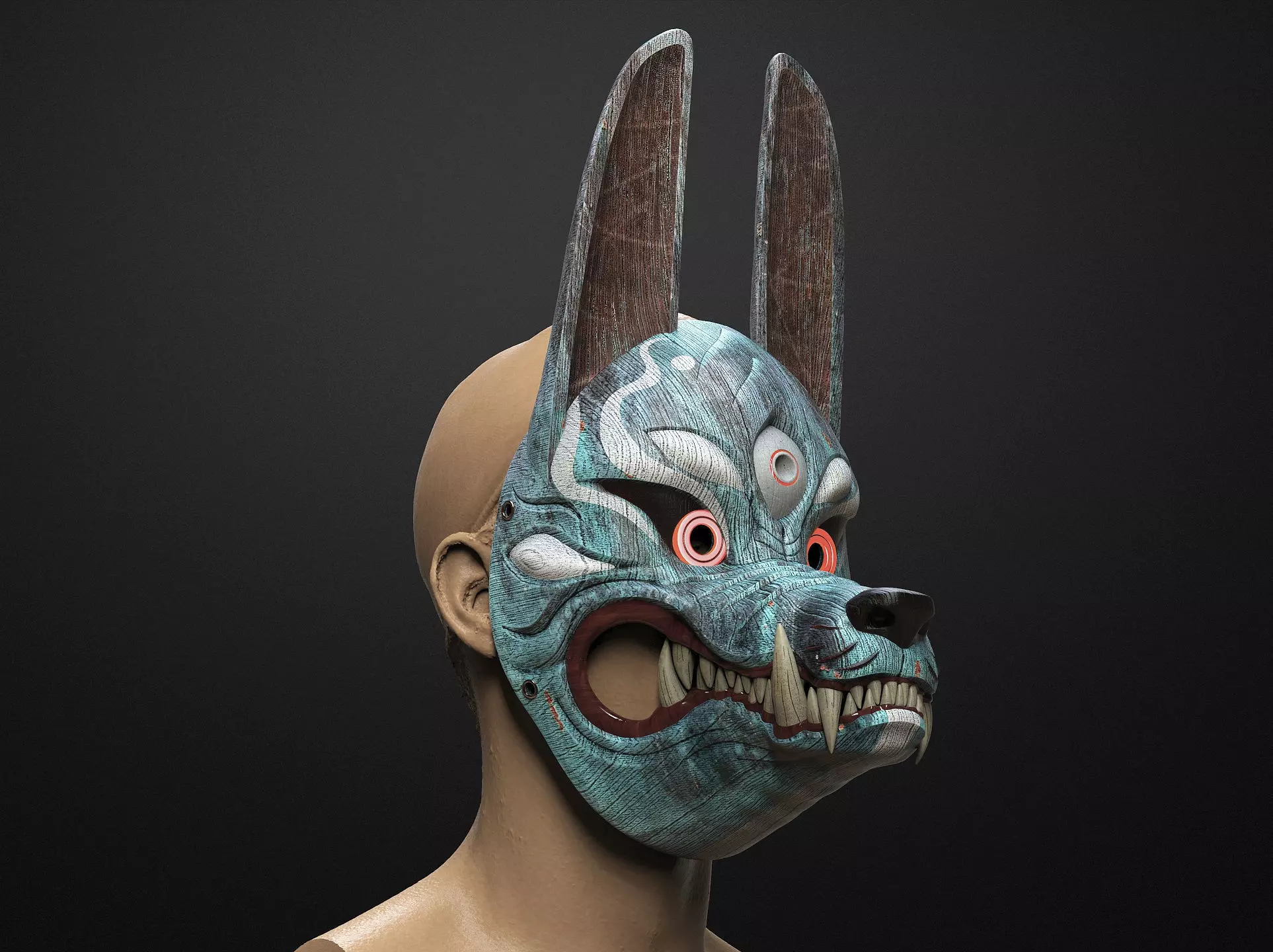 Kitsune Mask from Ghost of Tsushima 3D print model_0