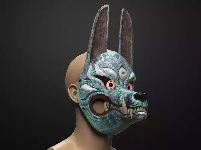 Kitsune Mask from Ghost of Tsushima 3D print model