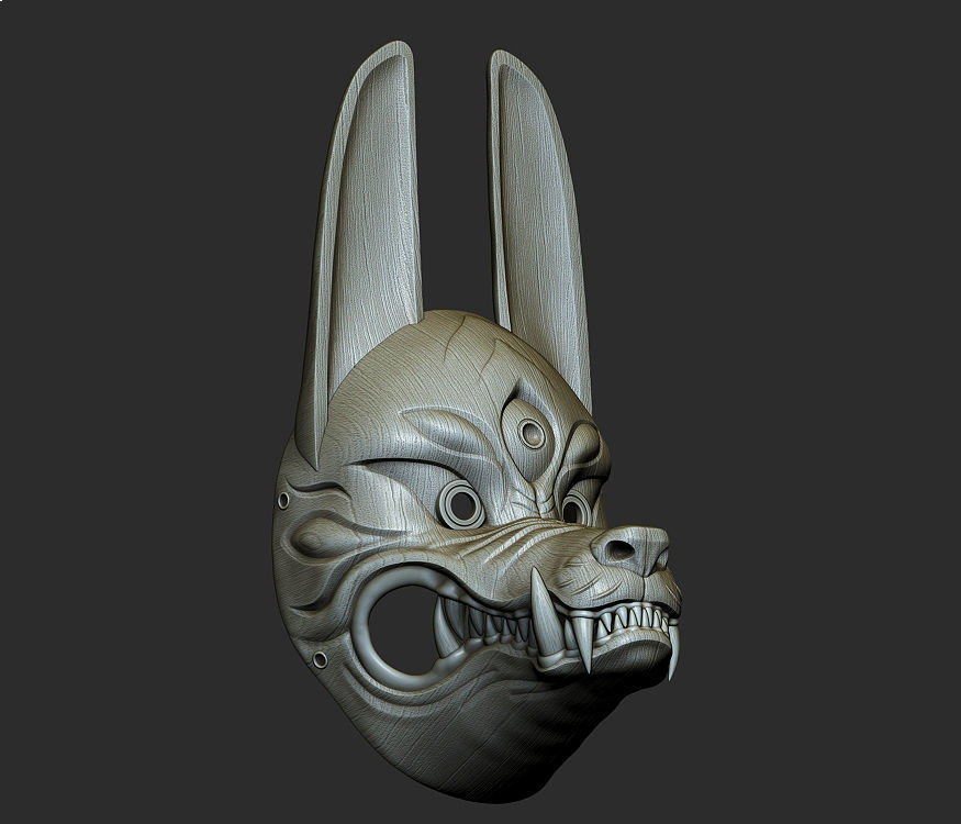 Kitsune Mask from Ghost of Tsushima 3D print model_8