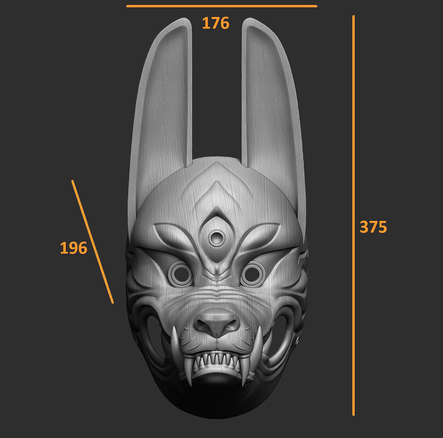 Kitsune Mask from Ghost of Tsushima 3D print model_13