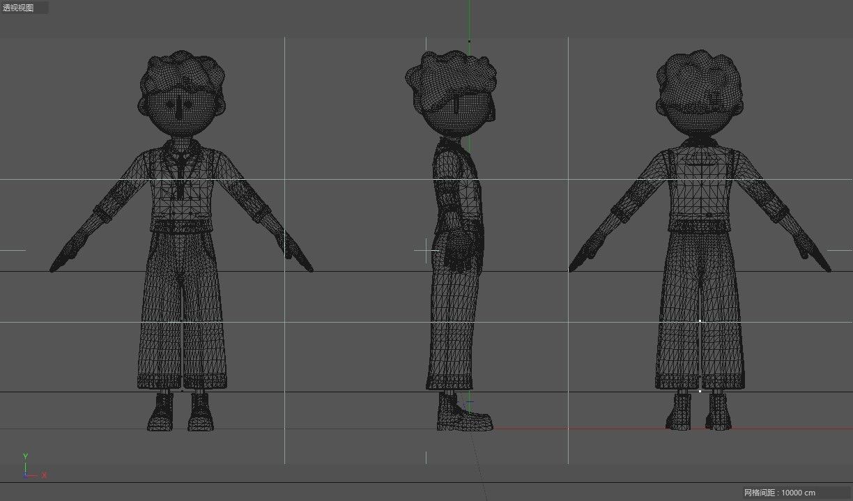 C4D cartoon costume male IP character C4D model white model 3D model_1