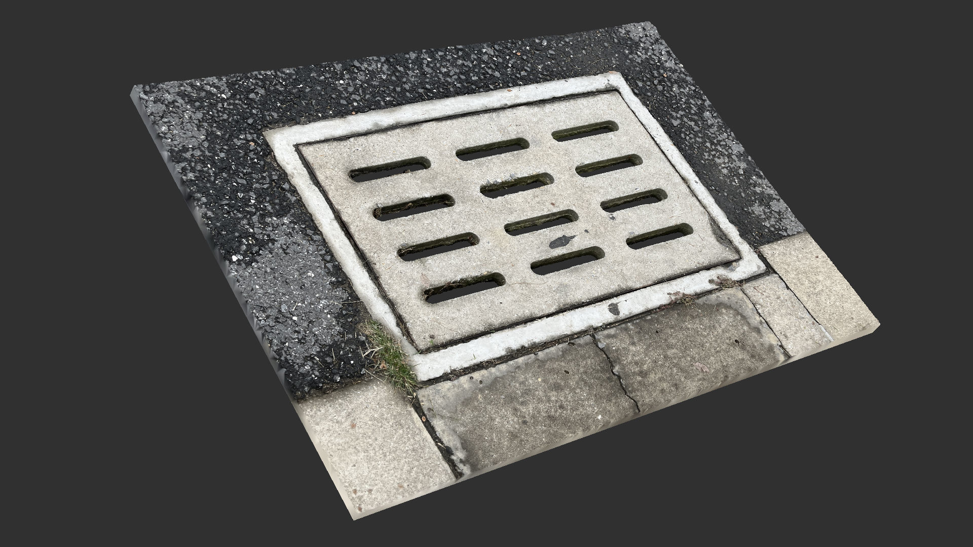 Square manhole cover 3d Scan 3D model_5