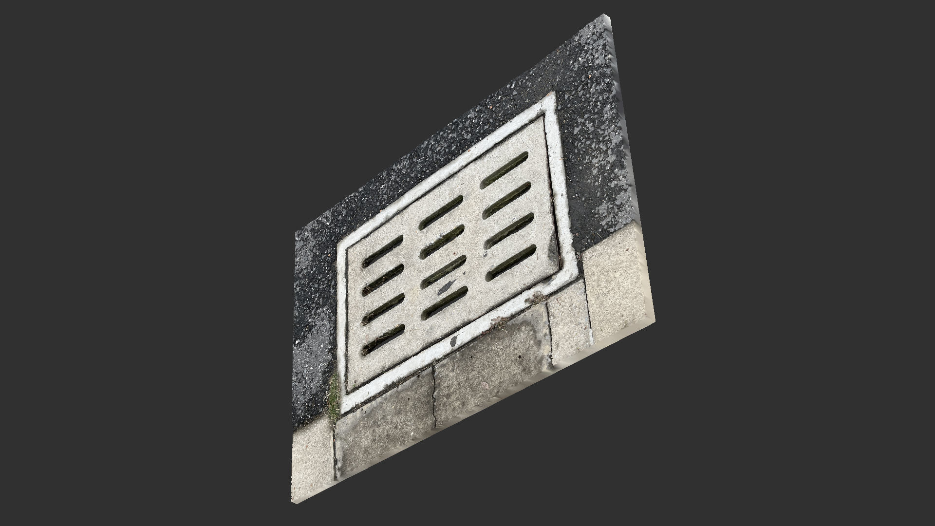 Square manhole cover 3d Scan 3D model_4