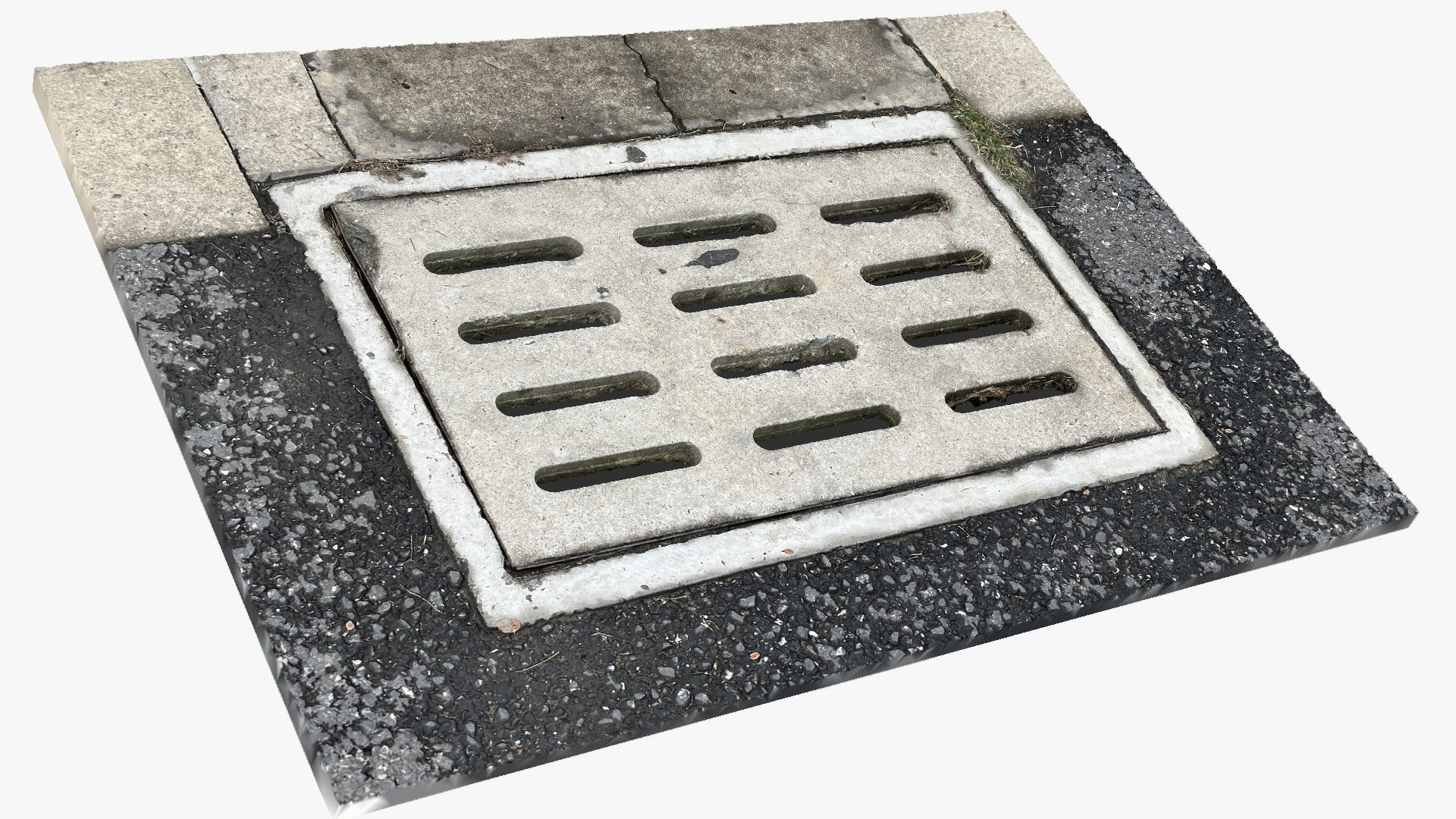 Square manhole cover 3d Scan 3D model_2