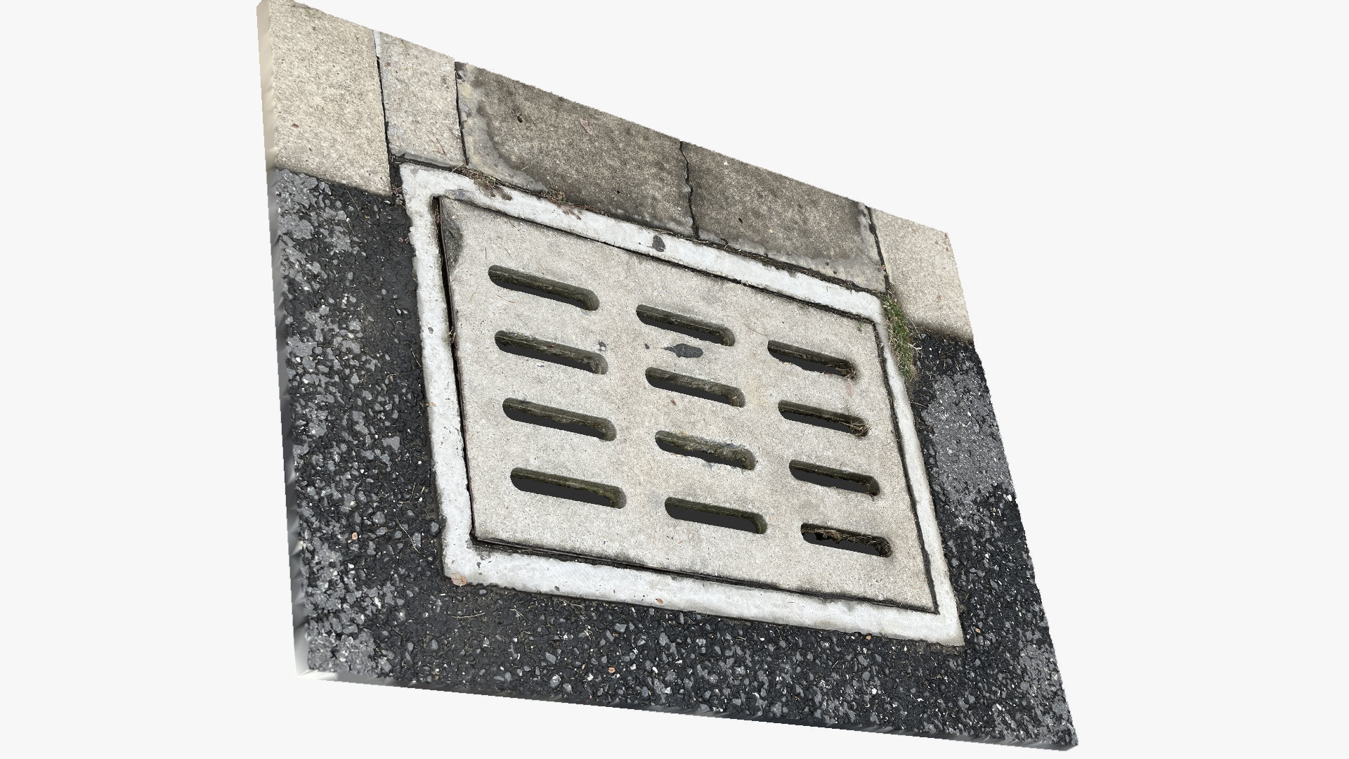 Square manhole cover 3d Scan 3D model_3