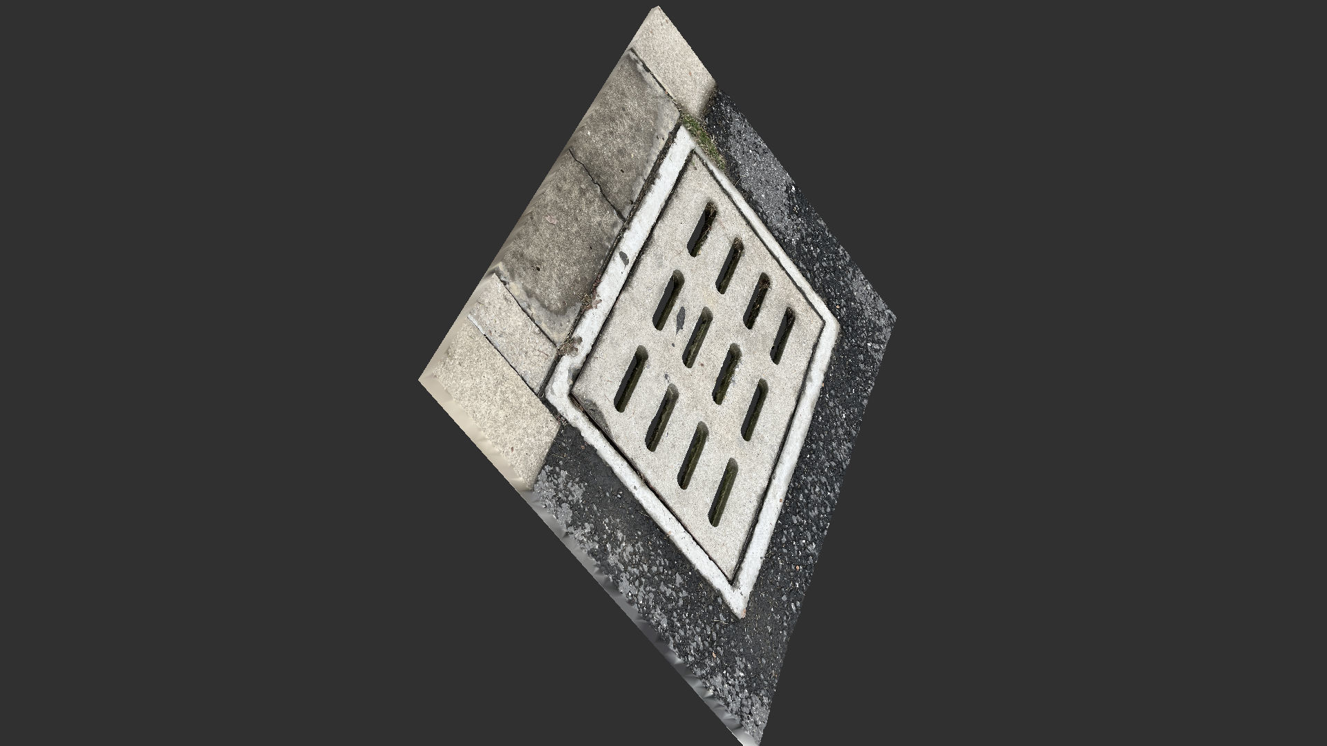 Square manhole cover 3d Scan 3D model_7