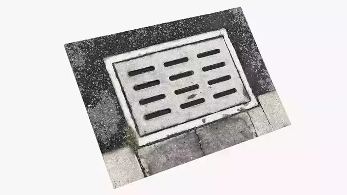 Square manhole cover 3d Scan
