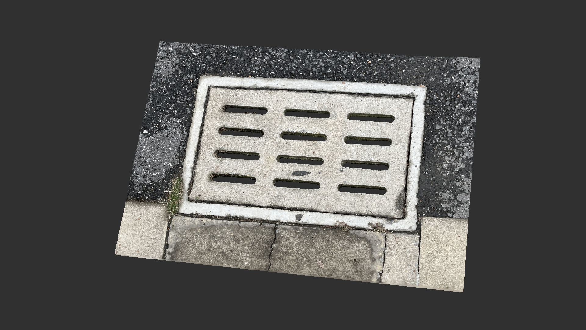 Square manhole cover 3d Scan 3D model_12