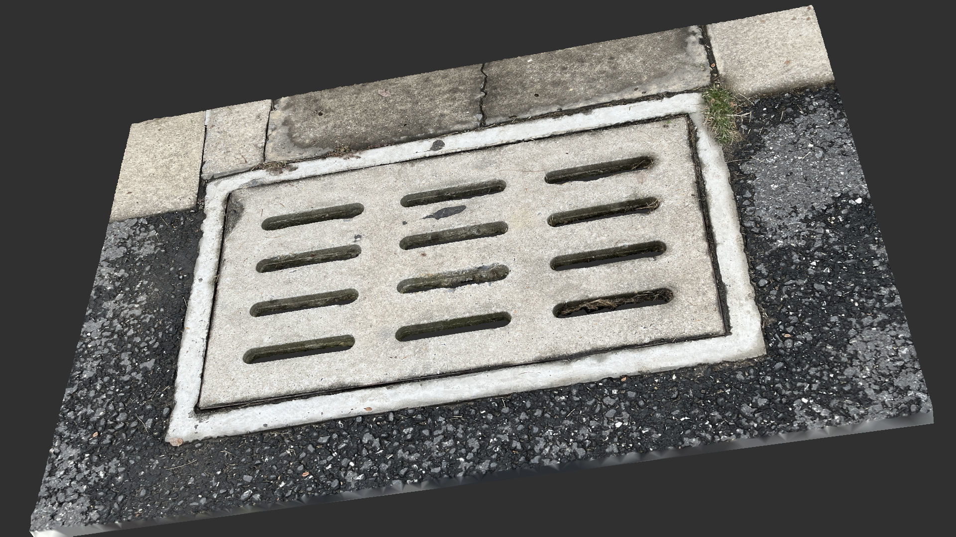 Square manhole cover 3d Scan 3D model_1