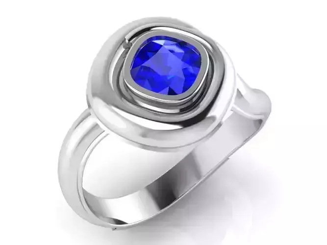 Twisted blue stone ring 3313 3D print model