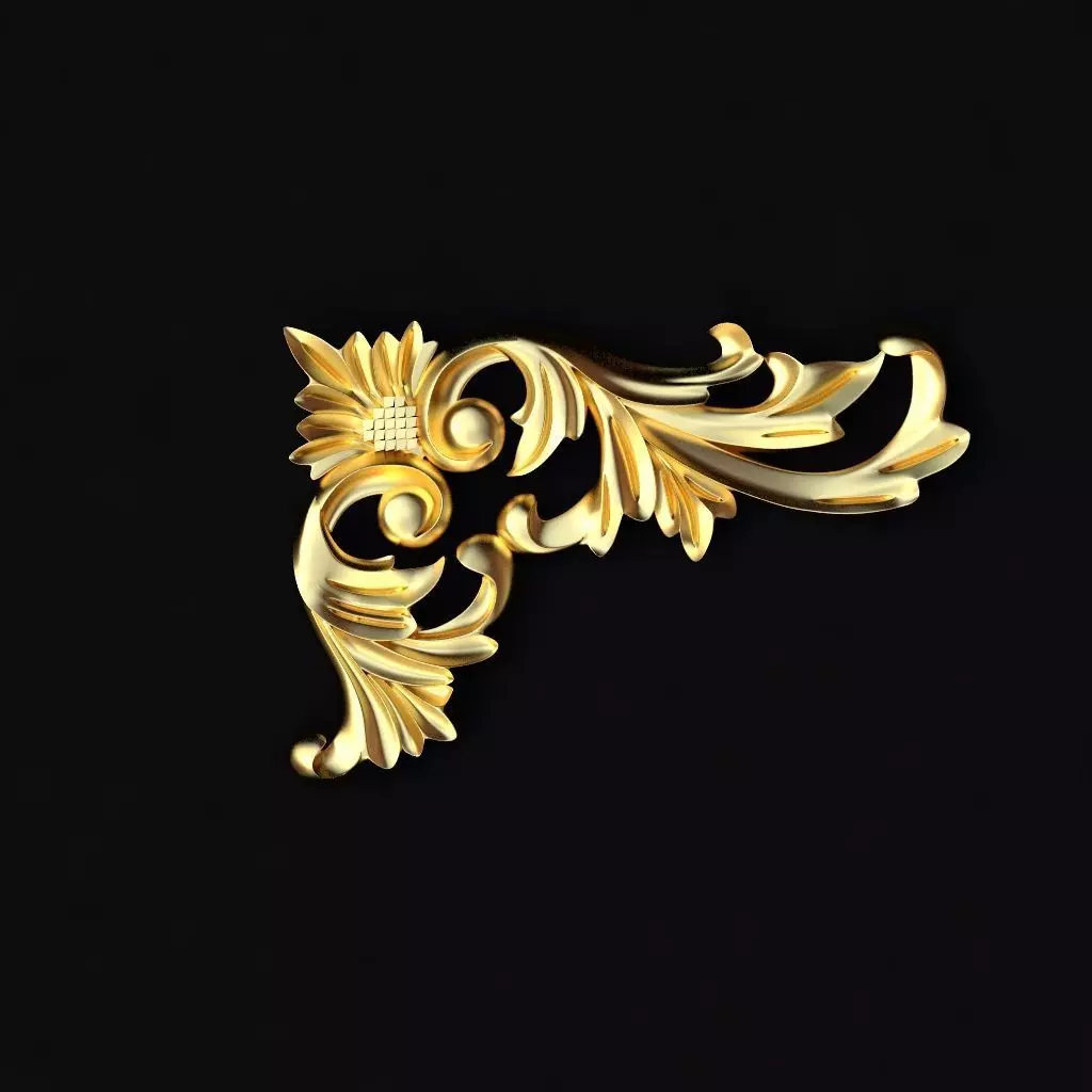 Central decor ornament for furniture 3D model