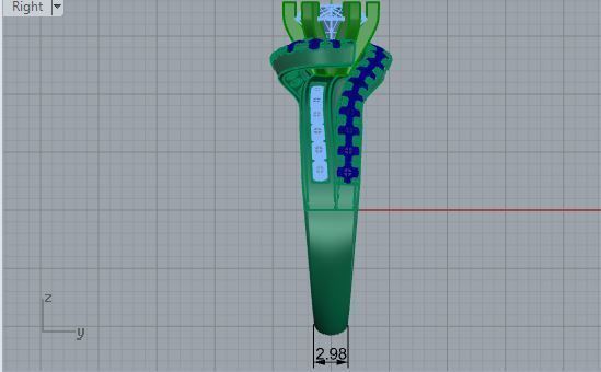 Nice blue and white diamond ring 3315 3D print model 3D print model_6