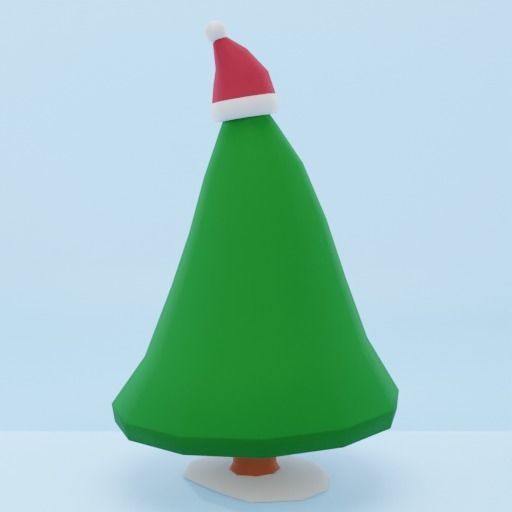 Set of low poly Christmas Tree set B Low-poly 3D model Low-poly 3D model_3