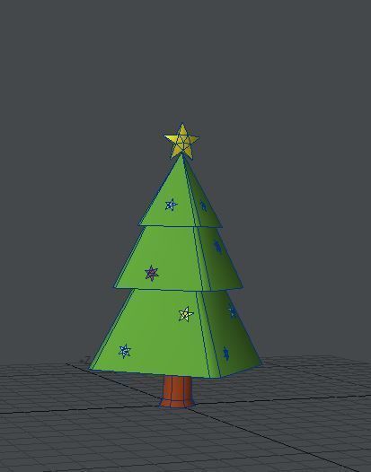 Set of low poly Christmas Tree set B Low-poly 3D model Low-poly 3D model_13