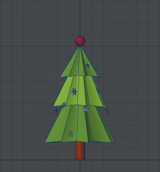 Set of low poly Christmas Tree set B Low-poly 3D model Low-poly 3D model_8