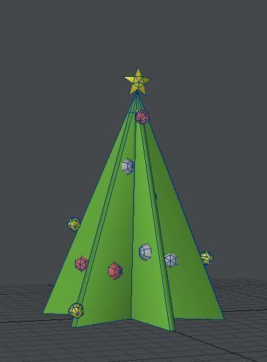 Set of low poly Christmas Tree set B Low-poly 3D model Low-poly 3D model_12