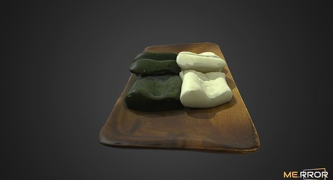 Korean Rice Cake Jeol-Pyeon Low-poly 3D model 3