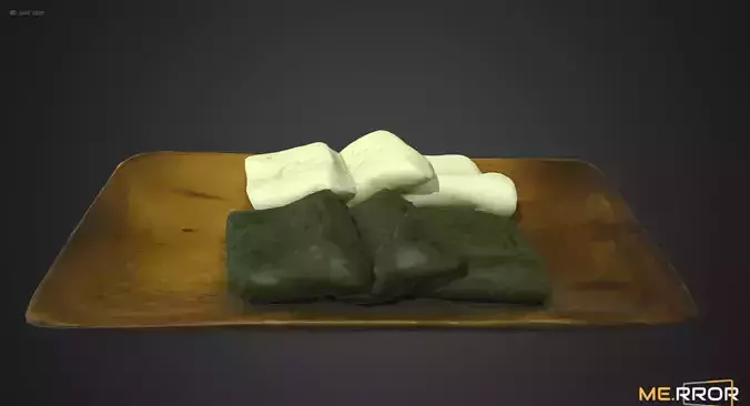 Korean Rice Cake Jeol-Pyeon Low-poly 3D model