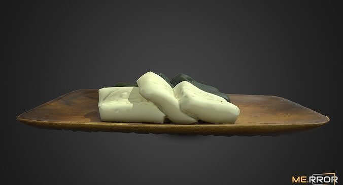 Korean Rice Cake Jeol-Pyeon Low-poly 3D model 5