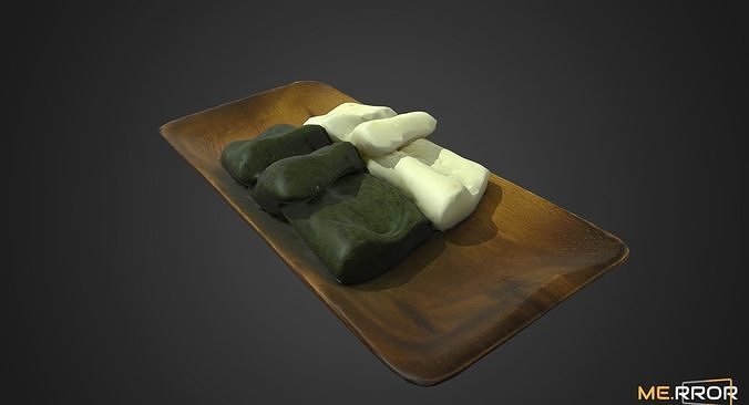 Korean Rice Cake Jeol-Pyeon Low-poly 3D model 2