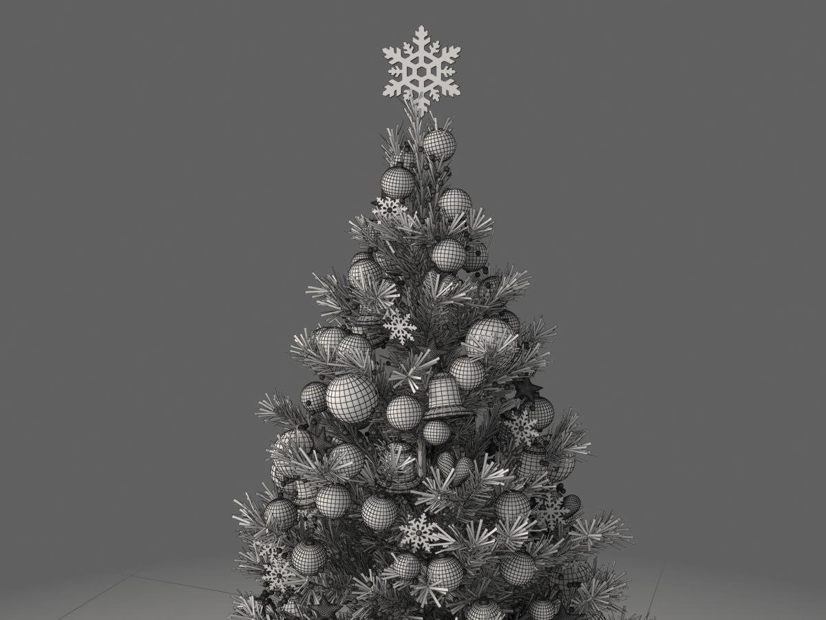 Christmas Tree With Ornaments 3D model_8