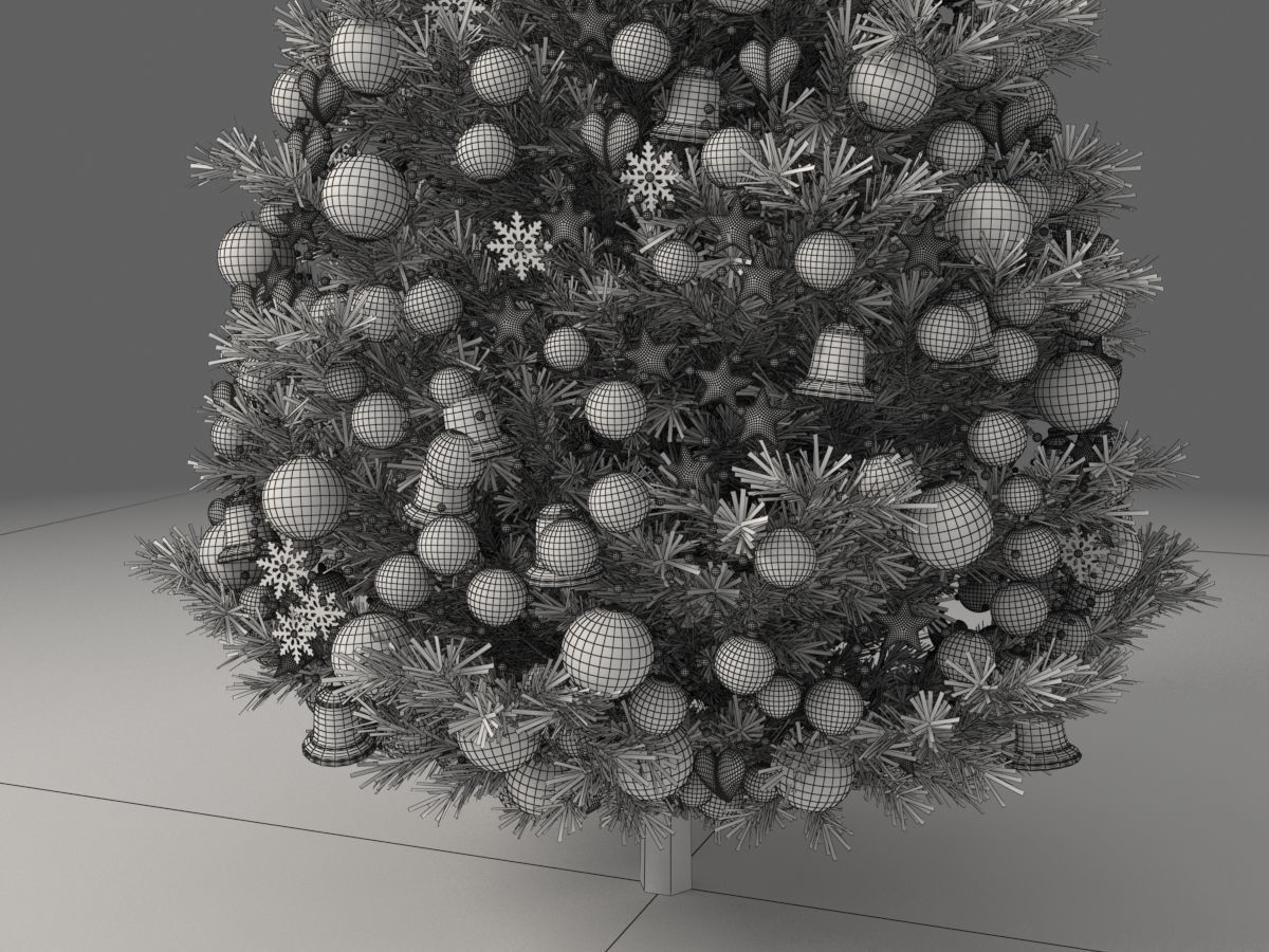 Christmas Tree With Ornaments 3D model_7