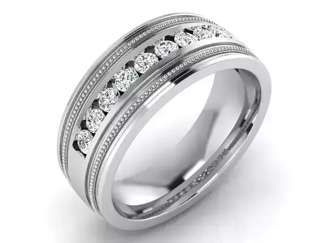 Diamond signet ring 3317 3D print model