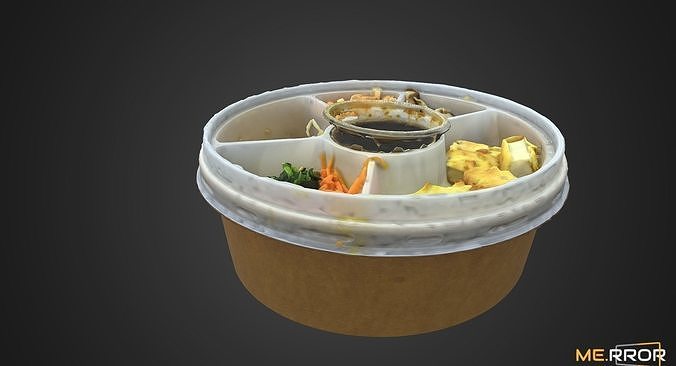 Bibimbap Korean Mixed Rice Low-poly 3D model 6
