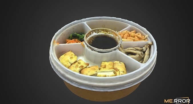 Bibimbap Korean Mixed Rice Low-poly 3D model 4
